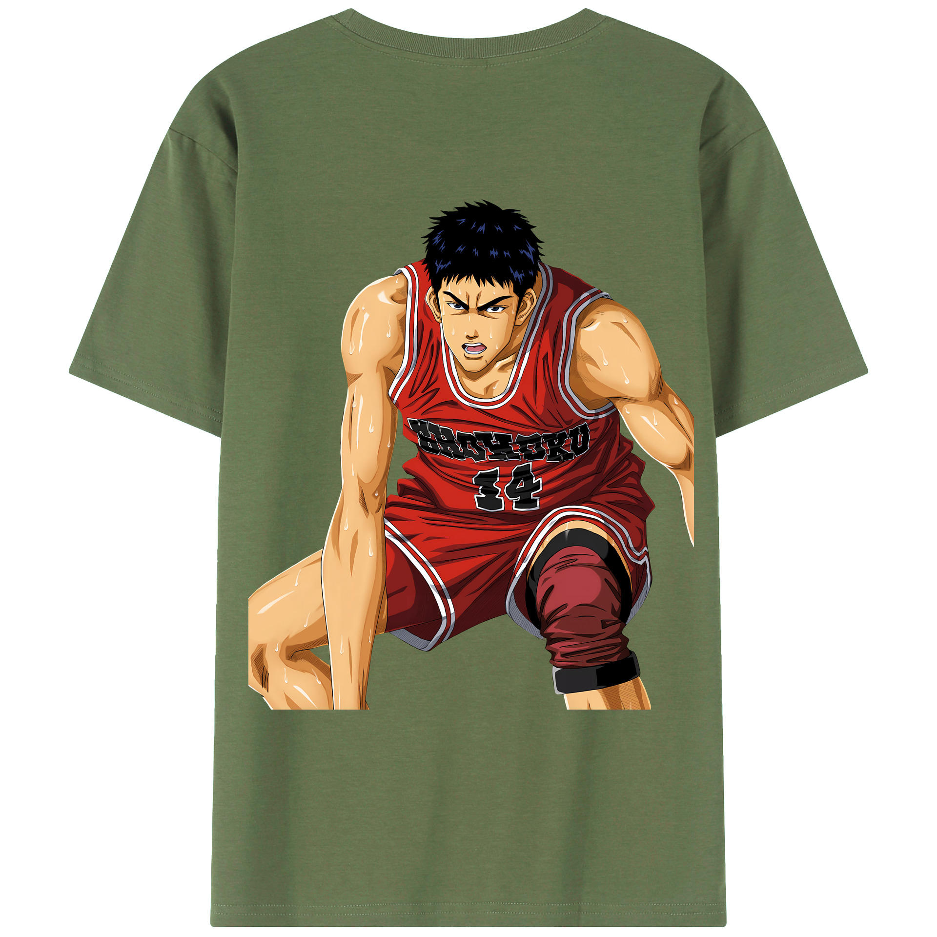 （画像用） SLAM DUNK／スラムダンク 綿100％ メンズ半袖Tシャツ（バックプリント） 通気性